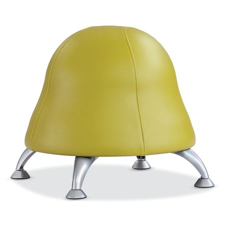 SAFCO Runtz Ball Chair, Backless, Supports Up to 250 lb, Green Vinyl Seat, Silver Base 4756GV